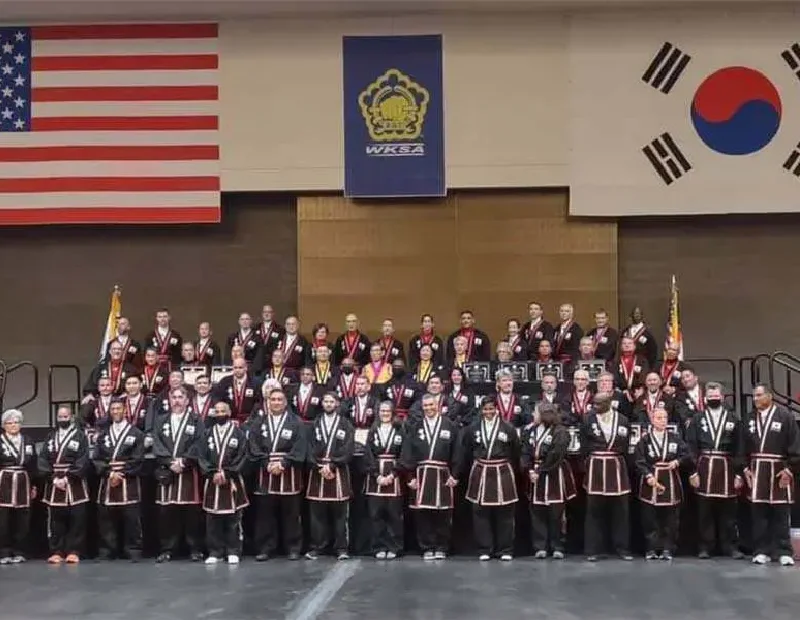 A gathering of Kuk Sool Won students and masters.